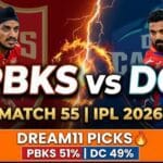PBKS vs DC Dream11 Prediction 2026 IPL Match 55 Fantasy Team Tips